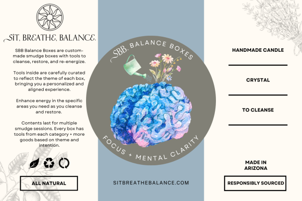 Focus + Mental Clarity Smudge Kit Product Label